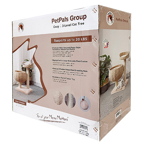 Petpals Cozy Handwoven, Eco-Friendly Medium Cat Tree