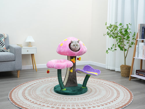 Catry Wonderland Cat Tree with Garden Inspired Condo and Perches