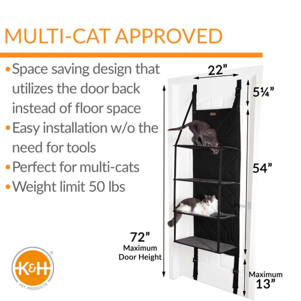 K&H Hangin' Cat Tree 4-Story Gray