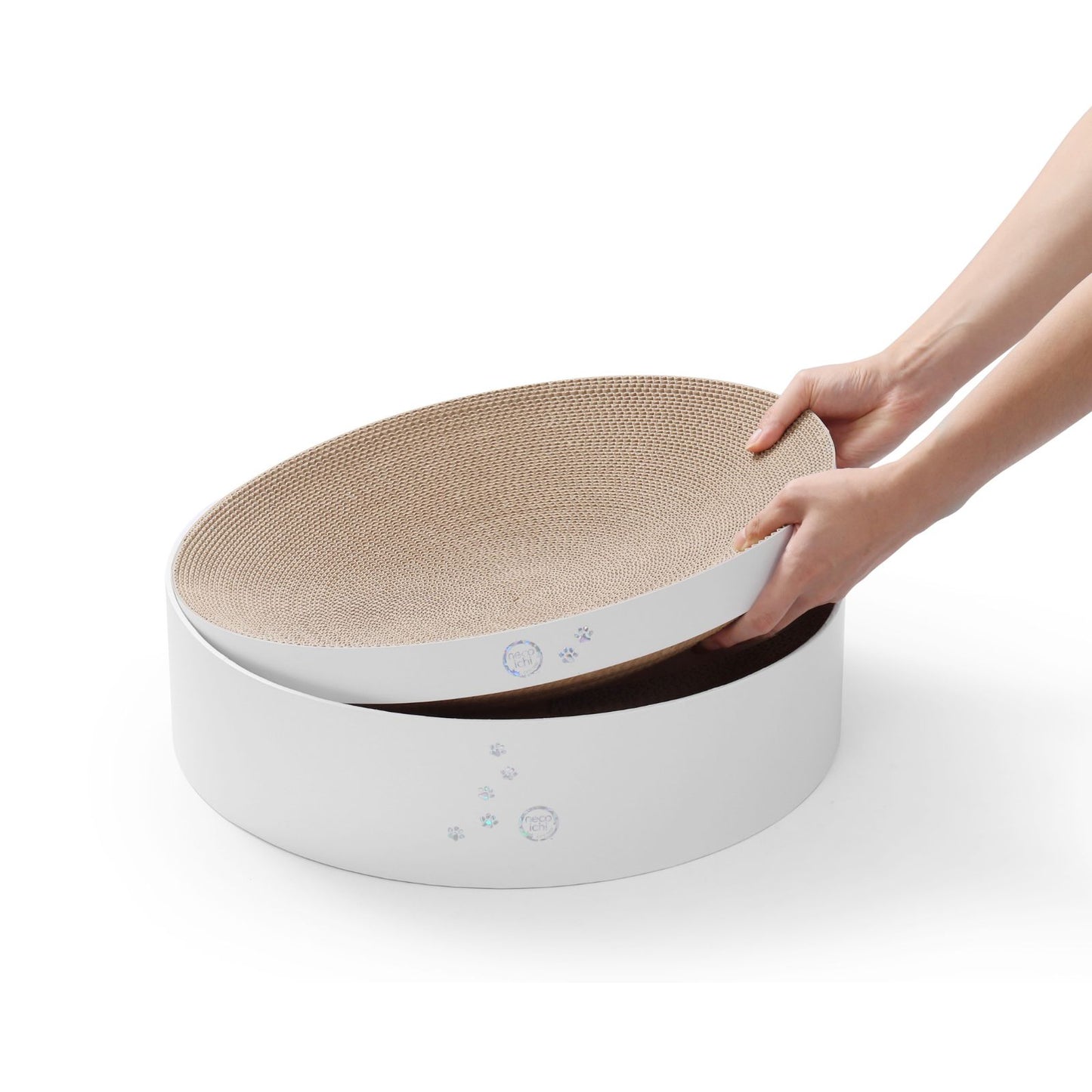 Cozy Cat Scratcher Bowl XL (Hologram White)