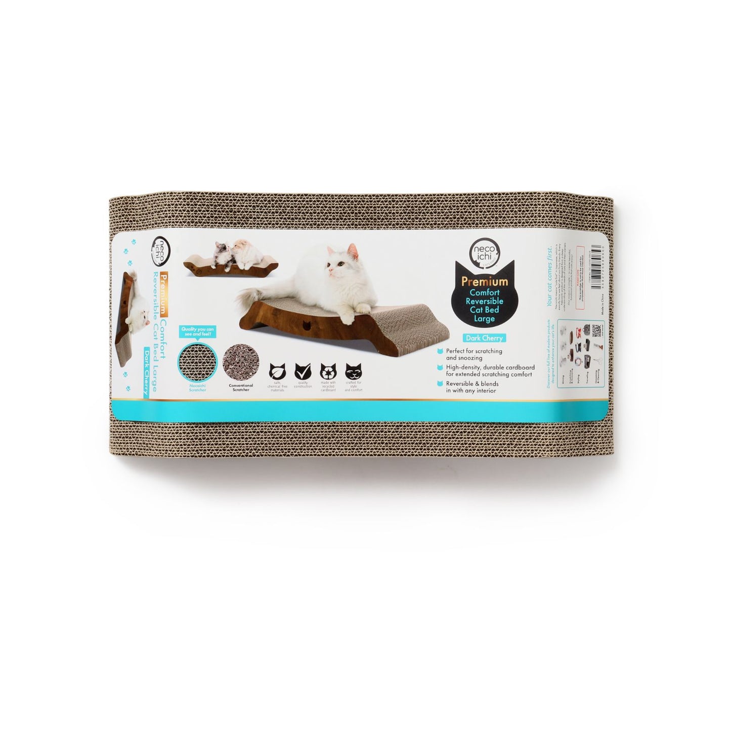Premium Comfort Reversible Cat Bed Large (Dark Cherry)