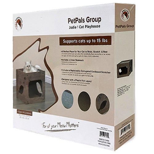 PetPals Contemporary Minimalist Design Cat House, Matches Your Home Decor - Jodie, Medium
