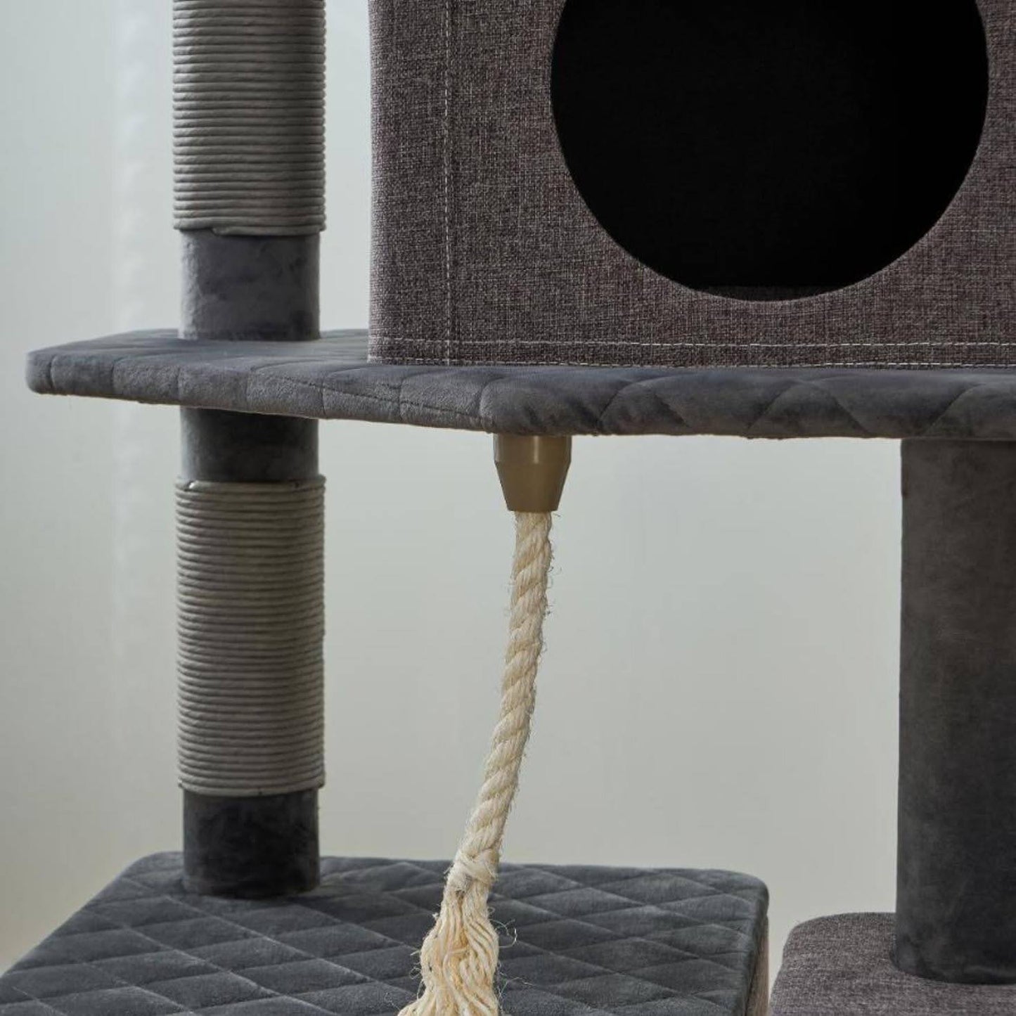Catry Stella 6 Level Quilted Velvet Large Cat Tree With Condo