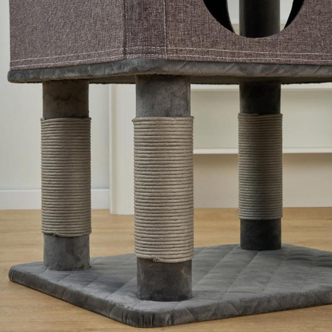 Catry Stella 6 Level Quilted Velvet Large Cat Tree With Condo