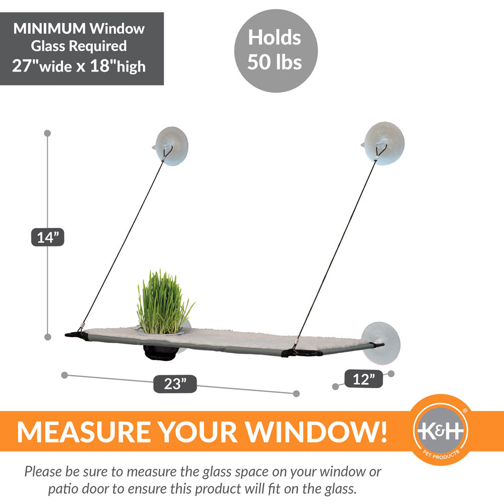 EZ Mount Window Lounger with Cat Grass Grow Station by K&H