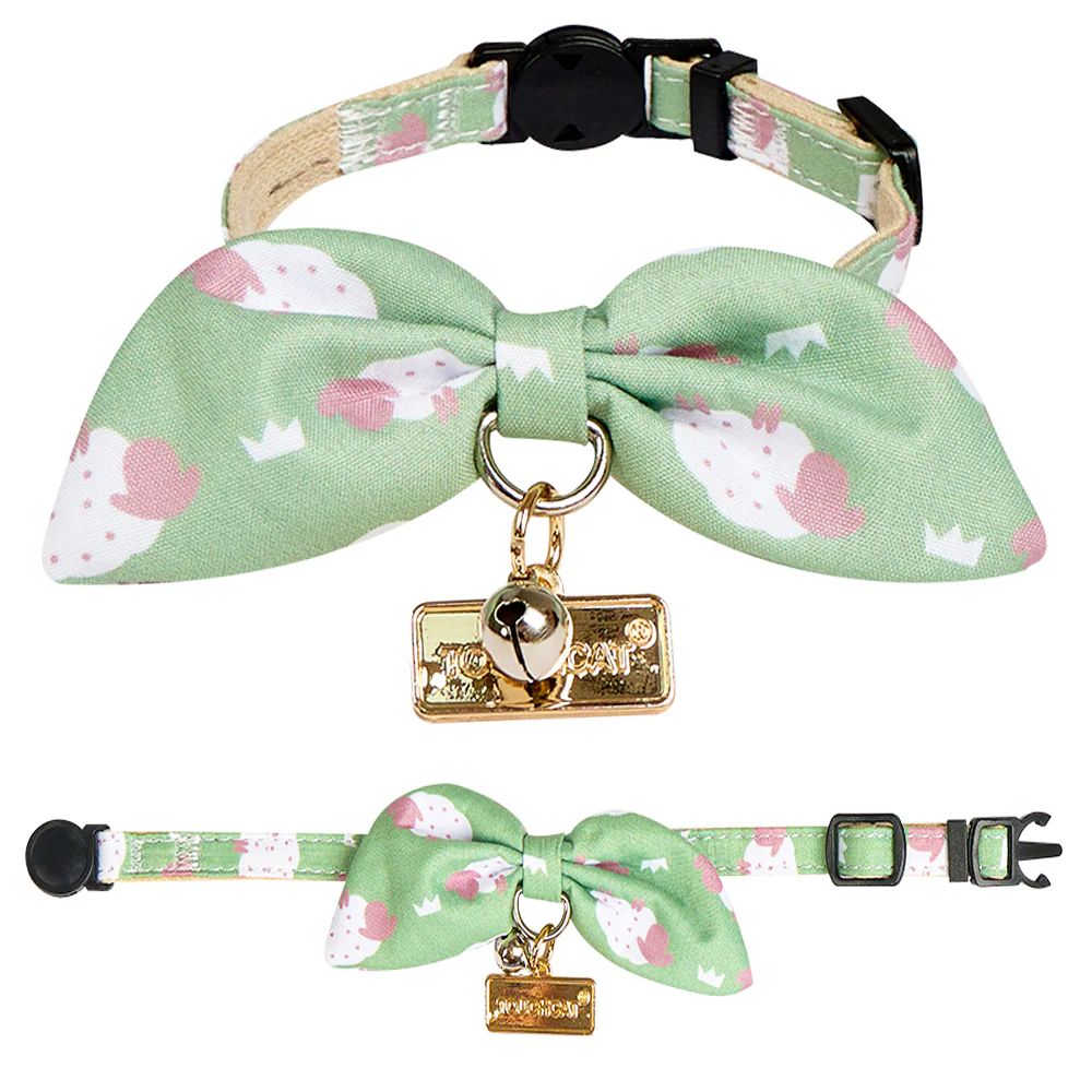 Touchcat Shepherd Patterned Designer Cat Collar - Green