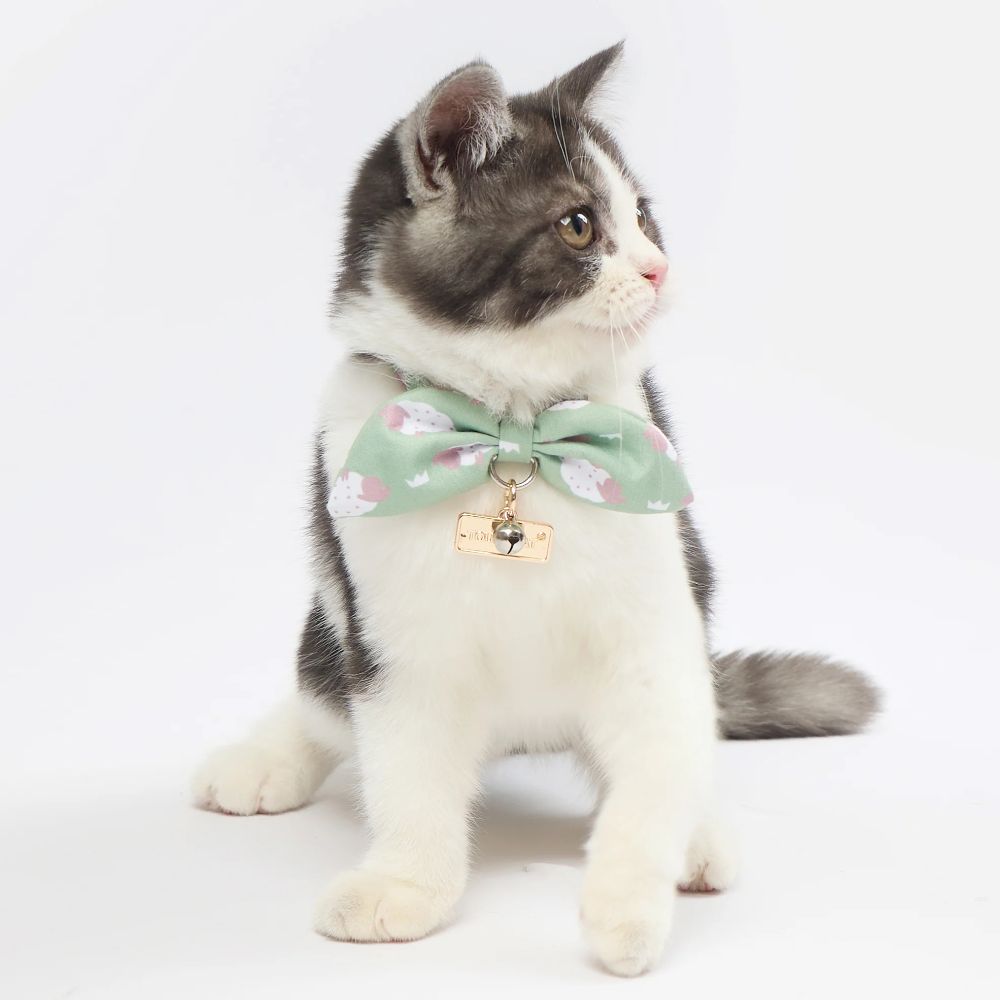 Touchcat Shepherd Patterned Designer Cat Collar - Green