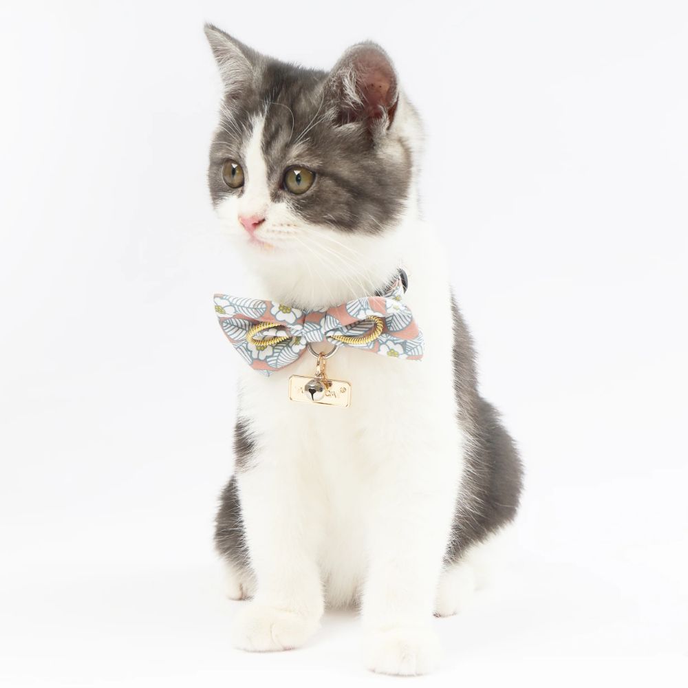 Touchcat Floral Patterned Designer Cat Collar - Pink