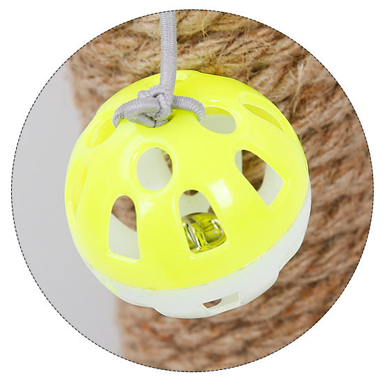 Pet Life'Stick N' Claw' Sisal Rope and Toy Suction Cup Stick Shaped Cat Scratcher