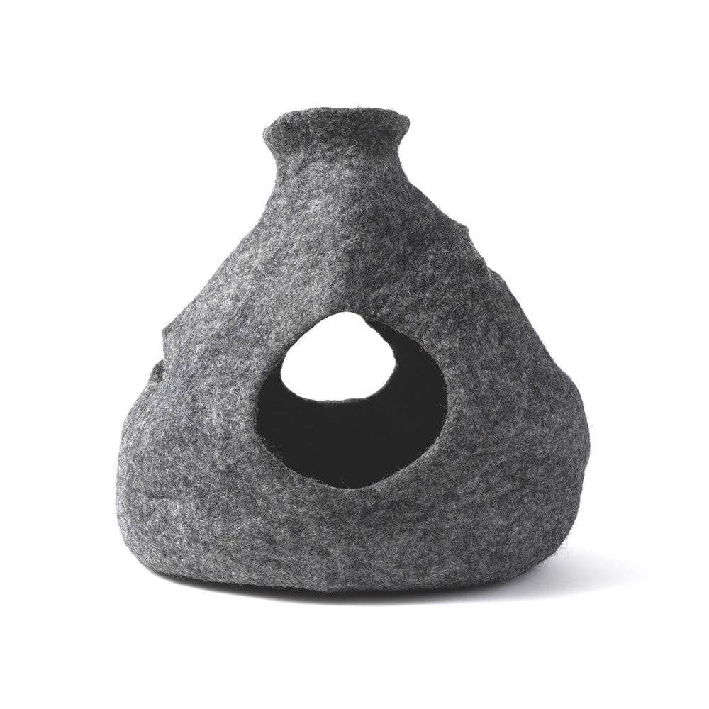 Wool Pet Cave, Purr-a-Boo, Grey