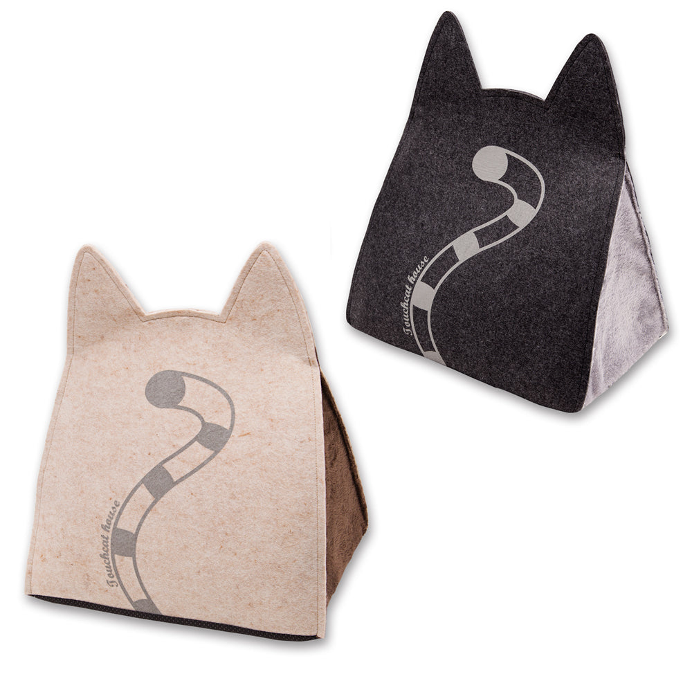 Kitty Ears' On-The-Go Collapsible Pet Bed With Toy by Touchdog