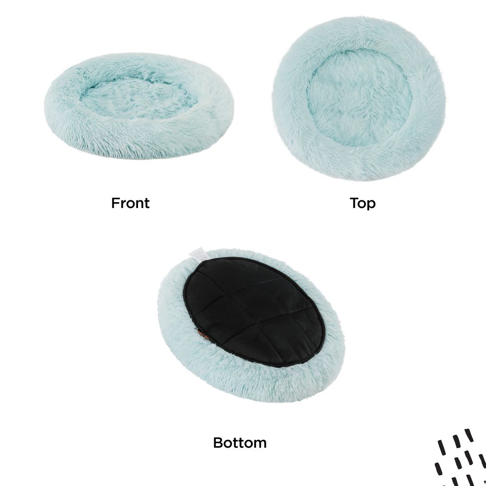 Calming Oval Cat Bed, Baby Blue, 21X19