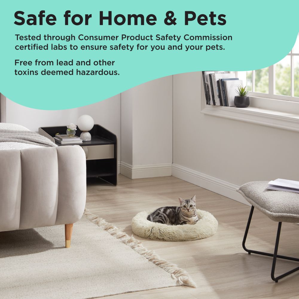 Calming Oval Cat Bed, Taupe, 21X19