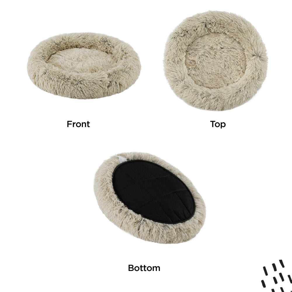 Calming Oval Cat Bed, Taupe, 21X19