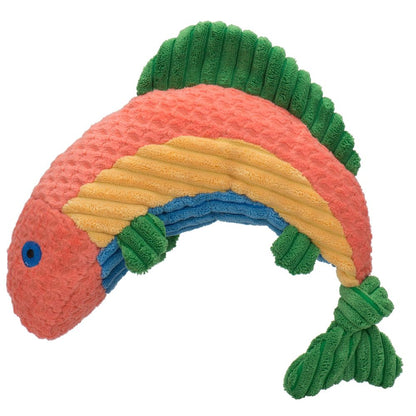 Raucous Rainbow Trout Knottie Plush Dog Toy