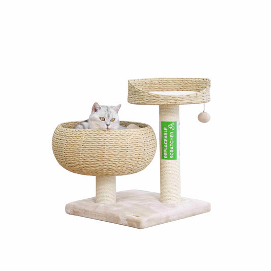 Petpals Cozy Handwoven, Eco-Friendly Medium Cat Tree
