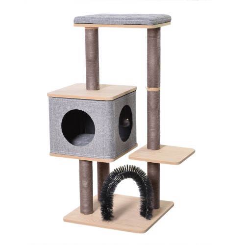 Petpals, Elevate Minimalistic Design Wooden Medium Cat Tower