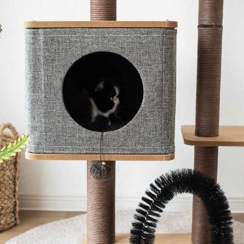 Petpals, Elevate Minimalistic Design Wooden Medium Cat Tower