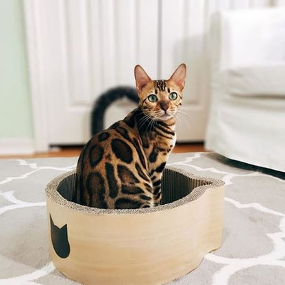 Cat-headed Scratcher Bed (Birch) - Medium