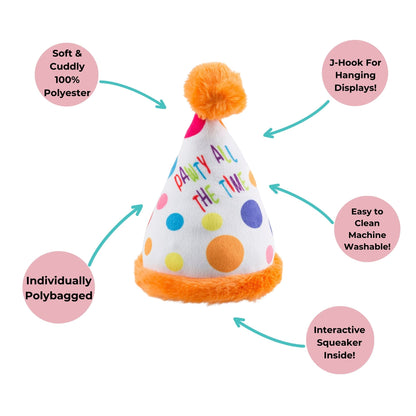 Happy Birthday Party Hat Toy by Haute Diggity Dog