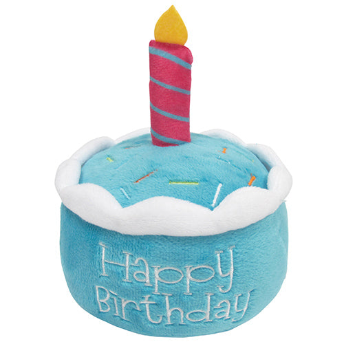 fouFIT Birthday Cake Plush Toy with Hidden Squeaker - Case of 3