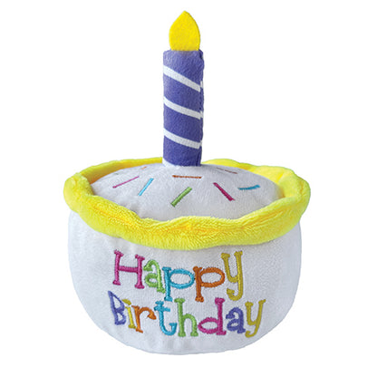 fouFIT Birthday Cake Plush Toy with Hidden Squeaker - Case of 3