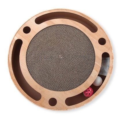 Interactive Track Ball Cat Scratcher