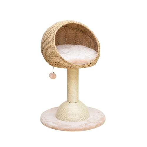 Petpals Lookout Natural Aesthetic, Handwoven,Sustainable Cat Tree