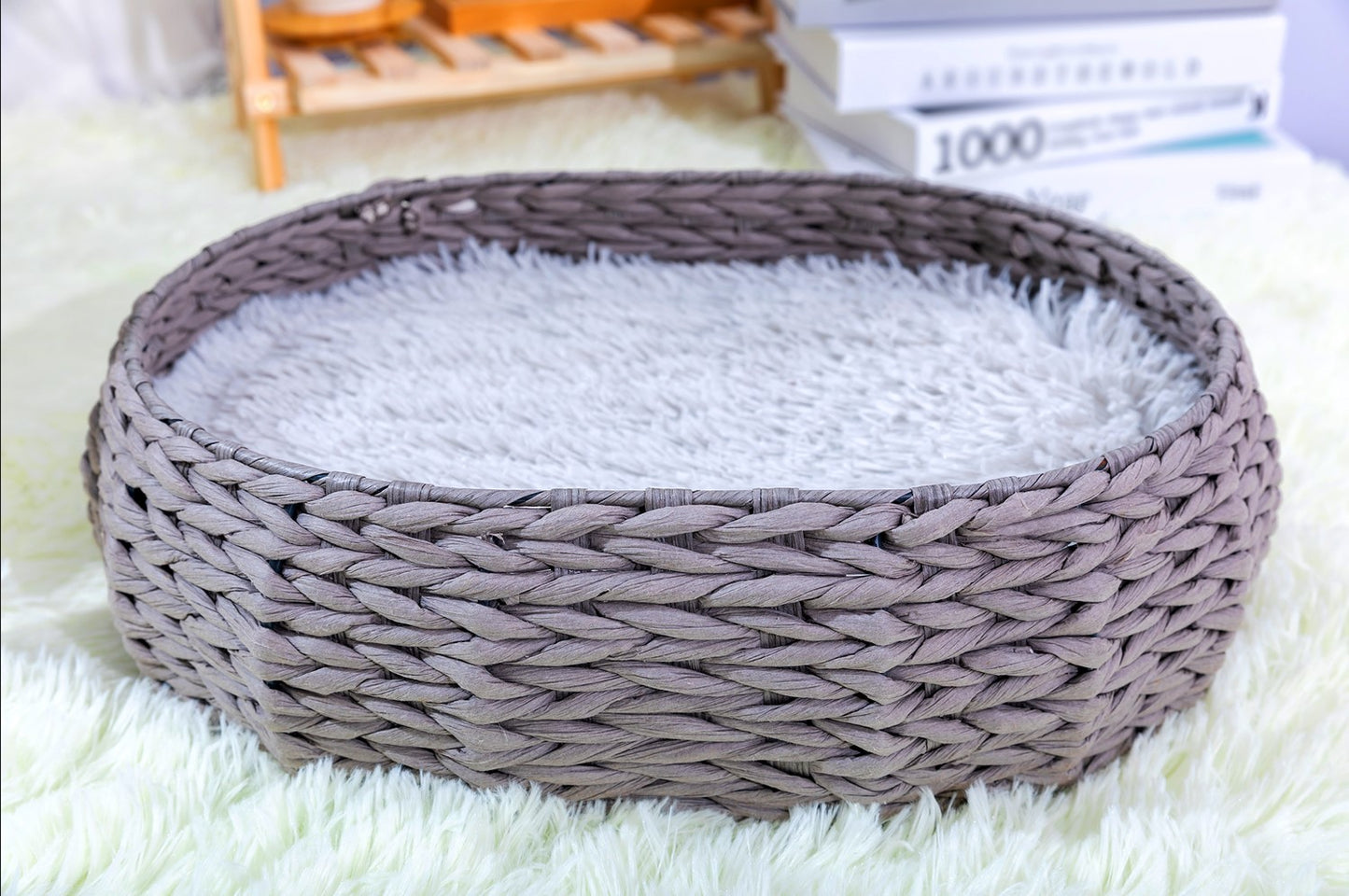 Petpals Buttercup Natural Aesthetic, Handwoven, Eco-Friendly Pet Bed