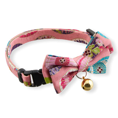 Temari Bow Tie Cat Collar(Pink)