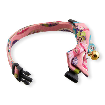 Temari Bow Tie Cat Collar(Pink)