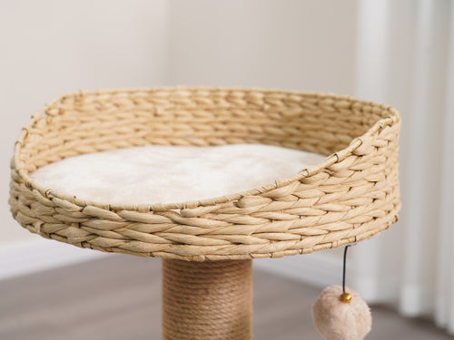 PetPals Cozy V2 Natural Aesthetic Handwoven, Eco-Friendly Cat Tree