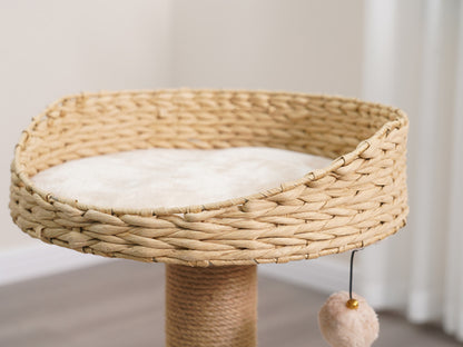 PetPals Cozy V2 Natural Aesthetic Handwoven, Eco-Friendly Cat Tree