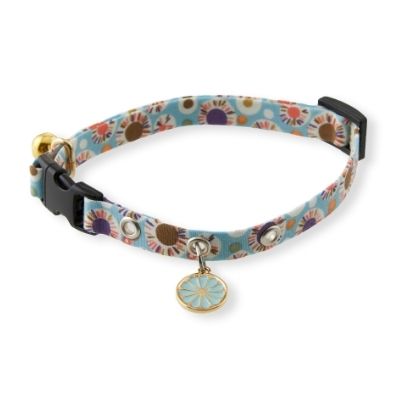 Spring Blossoms Cat Collar (Blue)