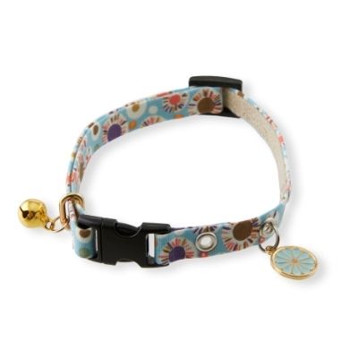 Spring Blossoms Cat Collar (Blue)