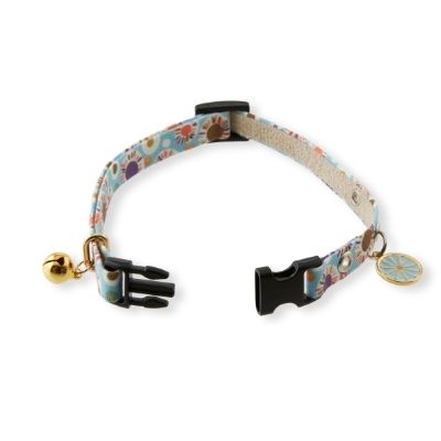 Spring Blossoms Cat Collar (Blue)