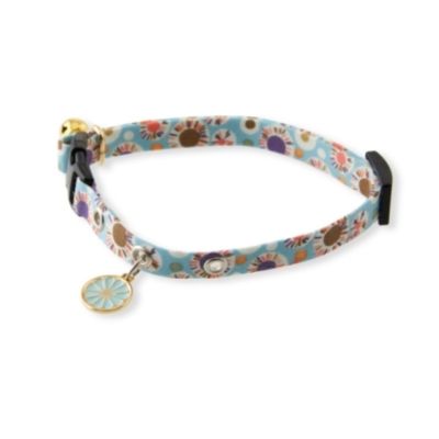 Spring Blossoms Cat Collar (Blue)