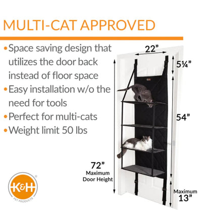K&H Hangin' Cat Tree 4-Story Gray