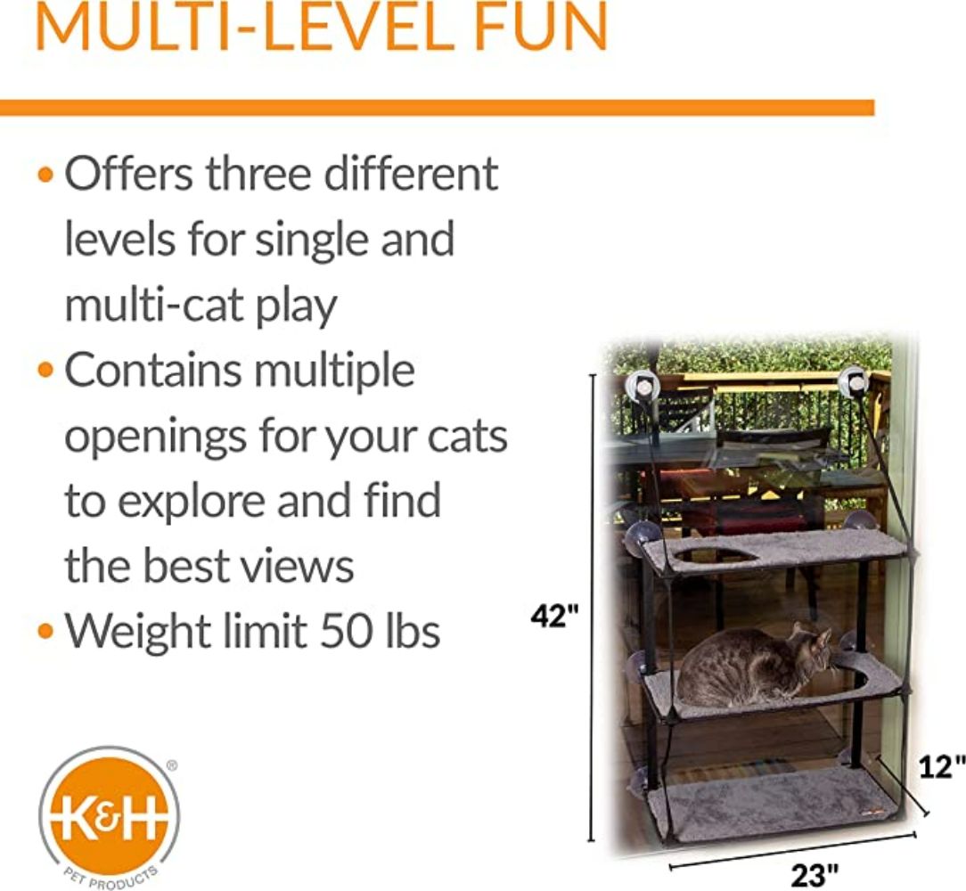 K&H Ez Mount Triple/Quad Stack Gray