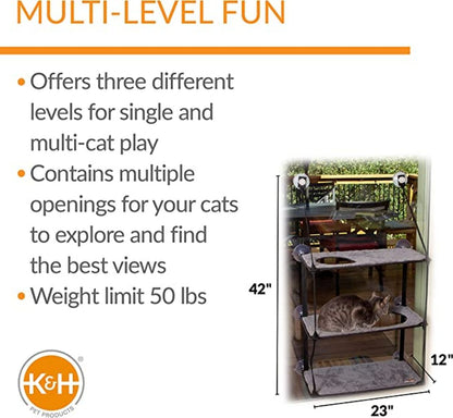 K&H Ez Mount Triple/Quad Stack Gray