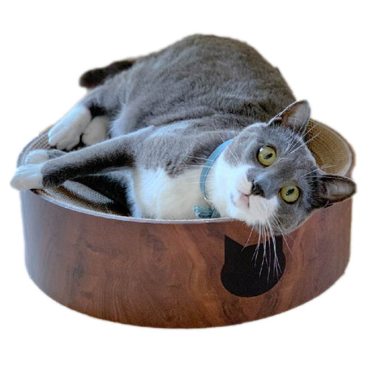 Cozy Cat Scratcher Bowl (Dark Cherry)