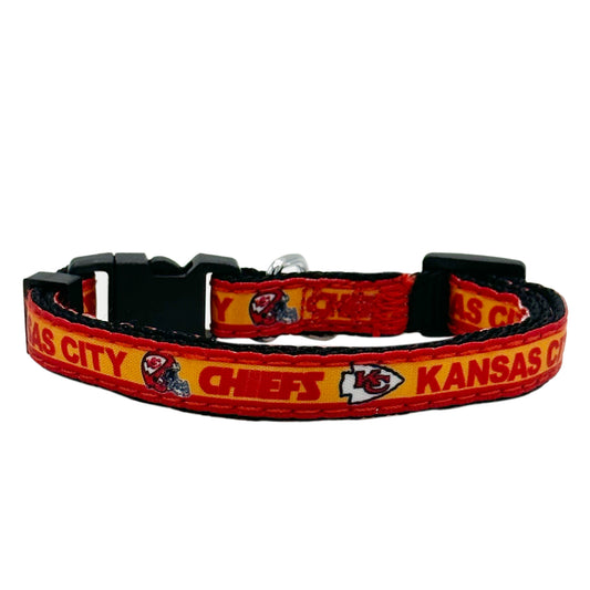 KANSAS CITY CHIEFS SATIN CAT COLLAR