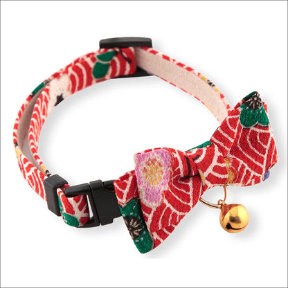 Matsuri Bow Tie Cat Collar (Red)