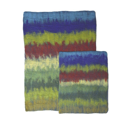 Wool Pet Mat, Multi-Ombre, Bright