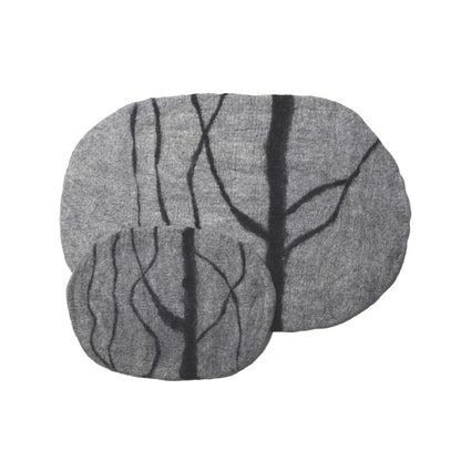 Wool Pet Mat, Riverstone, Light Grey