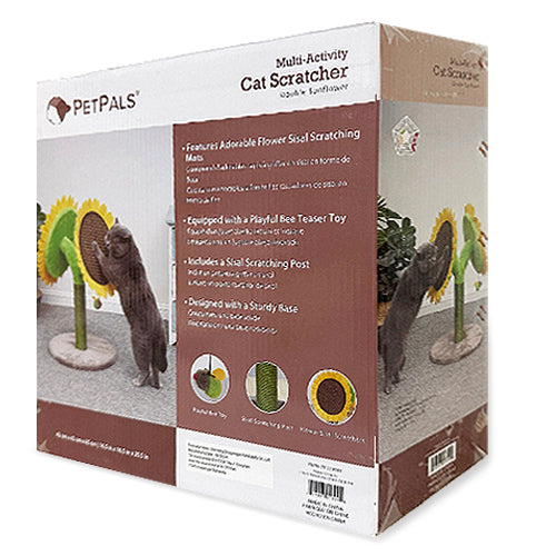 Petpals Cat Bloom Double Sunflower Sisal Scratching Post