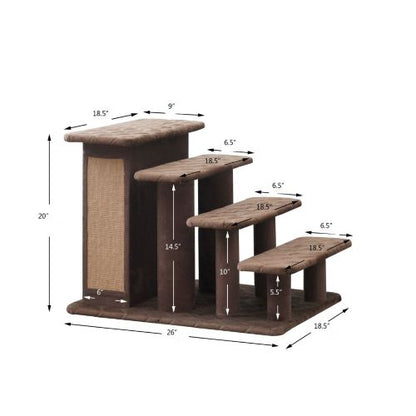Zoso Quilted Velvet Pet Stairs