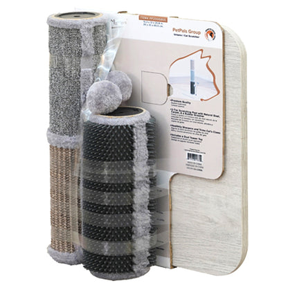 PetPals Durable Cat Scratching Posts with Rubber Massage and Cat Teaser ball - Urbane, Medium