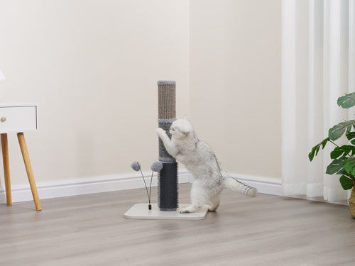 PetPals Durable Cat Scratching Posts with Rubber Massage and Cat Teaser ball - Urbane, Medium