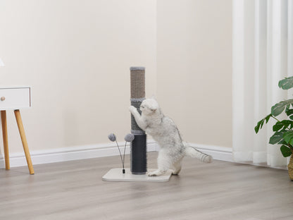 PetPals Durable Cat Scratching Posts with Rubber Massage and Cat Teaser ball - Urbane, Medium